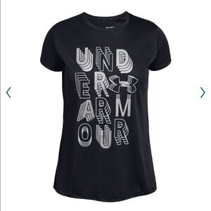 Under Armour Girls Linear Graphic Tee new Small
